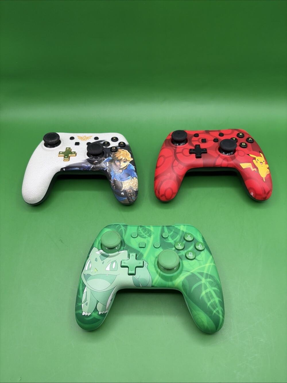 x3 Lot Of Nintendo Switch Controllers Zelda Red Pikachu Pokémon (No Cables)